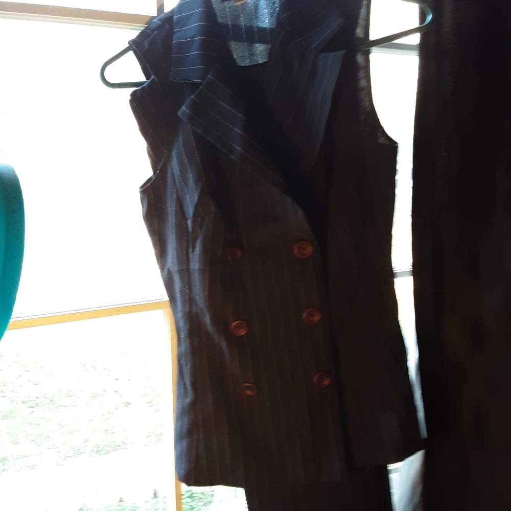Pin striped suit